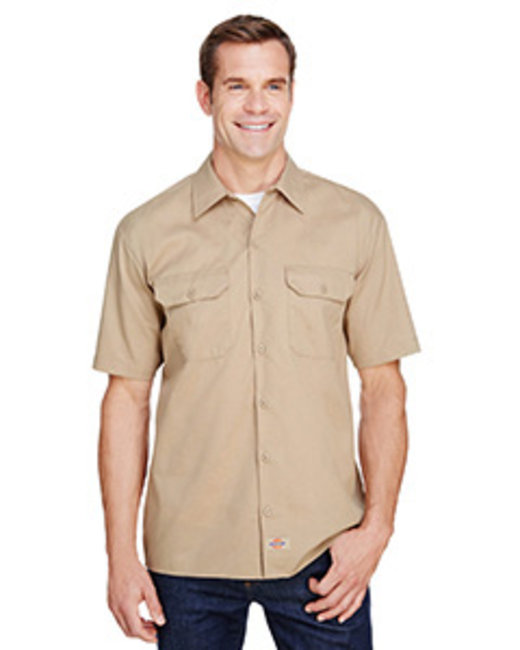 Dickies Men's FLEX Relaxed Fit Short-Sleeve Twill Work Shirt